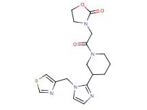 3-(2-oxo-2-{3-[1-(1,3-thiazol-4-ylmethyl)-1H-imidazol-2-yl]piperidin-1-yl}ethyl)-1,3-oxazolidin-2-one