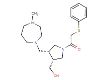 {(3R*,4R*)-4-[(4-methyl-1,4-diazepan-1-yl)methyl]-1-[(phenylthio)acetyl]pyrrolidin-3-yl}methanol