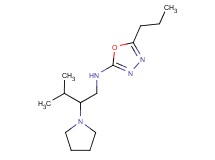N-(3-methyl-2-pyrrolidin-1-ylbutyl)-5-propyl-1,3,4-oxadiazol-2-amine
