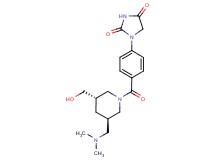 1-(4-{[(3R*,5S*)-3-[(dimethylamino)methyl]-5-(hydroxymethyl)piperidin-1-yl]carbonyl}phenyl)imidazolidine-2,4-dione