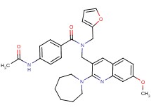 4-(acetylamino)-N-{[2-(1-azepanyl)-7-methoxy-3-quinolinyl]methyl}-N-(2-furylmethyl)benzamide