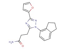 3-[1-(2,3-dihydro-1H-inden-4-yl)-3-(2-furyl)-1H-1,2,4-triazol-5-yl]propanamide