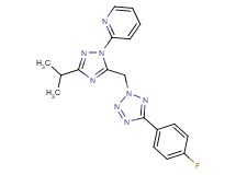 2-(5-{[5-(4-fluorophenyl)-2H-tetrazol-2-yl]methyl}-3-isopropyl-1H-1,2,4-triazol-1-yl)pyridine