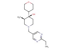 (3R*,4R*)-1-[(2-ethyl-5-pyrimidinyl)methyl]-3-methyl-4-(tetrahydro-2H-pyran-4-yl)-4-piperidinol