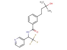 3-(3-hydroxy-3-methylbutyl)-N-[2,2,2-trifluoro-1-(3-pyridinyl)ethyl]benzamide