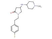 1-[2-(4-fluorophenyl)ethyl]-4-[(1-methyl-4-piperidinyl)amino]-2-pyrrolidinone