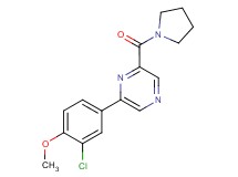 2-(3-chloro-4-methoxyphenyl)-6-(pyrrolidin-1-ylcarbonyl)pyrazine