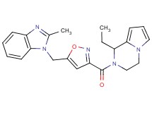 1-({3-[(1-ethyl-3,4-dihydropyrrolo[1,2-a]pyrazin-2(1H)-yl)carbonyl]isoxazol-5-yl}methyl)-2-methyl-1H-benzimidazole