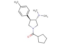 (3S*,4R*)-1-(cyclopentylcarbonyl)-N,N-dimethyl-4-(4-methylphenyl)pyrrolidin-3-amine