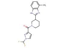 2-(1-{[1-(difluoromethyl)-1H-pyrazol-3-yl]carbonyl}-3-piperidinyl)-4-methyl-1H-benzimidazole
