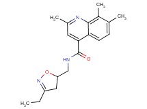 N-[(3-ethyl-4,5-dihydroisoxazol-5-yl)methyl]-2,7,8-trimethylquinoline-4-carboxamide