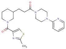 1-(3-{1-[(2-methyl-1,3-thiazol-4-yl)carbonyl]-3-piperidinyl}propanoyl)-4-(2-pyridinyl)piperazine