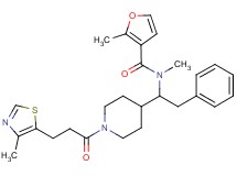 N,2-dimethyl-N-(1-{1-[3-(4-methyl-1,3-thiazol-5-yl)propanoyl]-4-piperidinyl}-2-phenylethyl)-3-furamide
