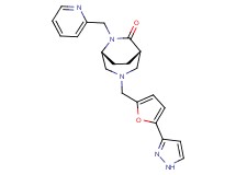 (1S*,5R*)-3-{[5-(1H-pyrazol-3-yl)-2-furyl]methyl}-6-(pyridin-2-ylmethyl)-3,6-diazabicyclo[3.2.2]nonan-7-one