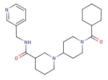 1'-(cyclohexylcarbonyl)-N-(pyridin-3-ylmethyl)-1,4'-bipiperidine-3-carboxamide