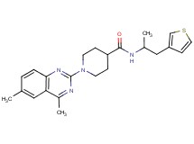 1-(4,6-dimethyl-2-quinazolinyl)-N-[1-methyl-2-(3-thienyl)ethyl]-4-piperidinecarboxamide