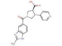 (3S*,4R*)-1-[(2-methyl-1H-benzimidazol-5-yl)carbonyl]-4-pyridin-4-ylpyrrolidine-3-carboxylic acid