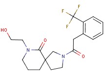 7-(2-hydroxyethyl)-2-{[2-(trifluoromethyl)phenyl]acetyl}-2,7-diazaspiro[4.5]decan-6-one