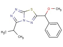 3-isopropyl-6-[methoxy(phenyl)methyl][1,2,4]triazolo[3,4-b][1,3,4]thiadiazole