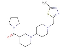 1'-[(5-methyl-1,3,4-thiadiazol-2-yl)methyl]-3-(pyrrolidin-1-ylcarbonyl)-1,4'-bipiperidine