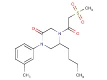 5-butyl-1-(3-methylphenyl)-4-[(methylsulfonyl)acetyl]-2-piperazinone