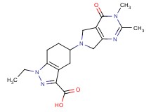 5-(2,3-dimethyl-4-oxo-3,4,5,7-tetrahydro-6H-pyrrolo[3,4-d]pyrimidin-6-yl)-1-ethyl-4,5,6,7-tetrahydro-1H-indazole-3-carboxylic acid