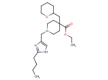 ethyl 1-[(2-butyl-1H-imidazol-4-yl)methyl]-4-(tetrahydro-2H-pyran-2-ylmethyl)-4-piperidinecarboxylate