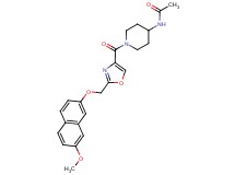 N-{1-[(2-{[(7-methoxy-2-naphthyl)oxy]methyl}-1,3-oxazol-4-yl)carbonyl]piperidin-4-yl}acetamide