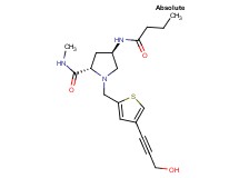 (4R)-4-(butyrylamino)-1-{[4-(3-hydroxyprop-1-yn-1-yl)-2-thienyl]methyl}-N-methyl-L-prolinamide