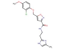 5-[(2-chloro-4-methoxyphenoxy)methyl]-N-[2-(4-methyl-1H-imidazol-2-yl)ethyl]-3-isoxazolecarboxamide