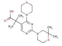 2-[2-(2,2-dimethylmorpholin-4-yl)-4-morpholin-4-ylpyrimidin-5-yl]-2-methylpropanoic acid