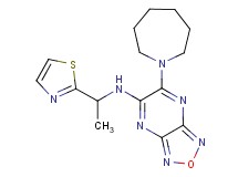 6-(1-azepanyl)-N-[1-(1,3-thiazol-2-yl)ethyl][1,2,5]oxadiazolo[3,4-b]pyrazin-5-amine