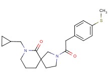 7-(cyclopropylmethyl)-2-{[4-(methylthio)phenyl]acetyl}-2,7-diazaspiro[4.5]decan-6-one