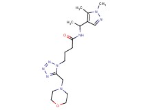 N-[1-(1,5-dimethyl-1H-pyrazol-4-yl)ethyl]-4-[5-(morpholin-4-ylmethyl)-1H-tetrazol-1-yl]butanamide