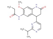 N-[4-(2-isopropylpyrimidin-4-yl)-7-methoxy-2-oxo-1,2,3,4-tetrahydroquinolin-6-yl]propanamide