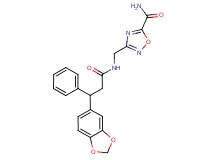 3-({[3-(1,3-benzodioxol-5-yl)-3-phenylpropanoyl]amino}methyl)-1,2,4-oxadiazole-5-carboxamide