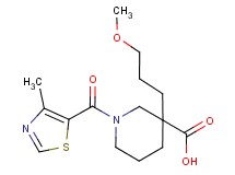 3-(3-methoxypropyl)-1-[(4-methyl-1,3-thiazol-5-yl)carbonyl]-3-piperidinecarboxylic acid