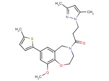 4-[3-(3,5-dimethyl-1H-pyrazol-1-yl)propanoyl]-9-methoxy-7-(5-methyl-2-thienyl)-2,3,4,5-tetrahydro-1,4-benzoxazepine