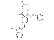 2-[8-[(1-methyl-1H-indol-3-yl)methyl]-2,4-dioxo-1-(2-phenylethyl)-1,3,8-triazaspiro[4.5]dec-3-yl]acetamide