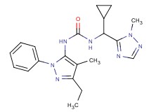 N-[cyclopropyl(1-methyl-1H-1,2,4-triazol-5-yl)methyl]-N'-(3-ethyl-4-methyl-1-phenyl-1H-pyrazol-5-yl)urea