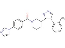 1-[4-(1H-imidazol-1-yl)benzoyl]-3-[4-(2-methylphenyl)-1H-pyrazol-5-yl]piperidine