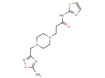 3-{4-[(5-methyl-1,2,4-oxadiazol-3-yl)methyl]piperazin-1-yl}-N-1,3-thiazol-2-ylpropanamide