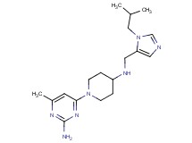 4-(4-{[(1-isobutyl-1H-imidazol-5-yl)methyl]amino}piperidin-1-yl)-6-methylpyrimidin-2-amine