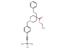 ethyl 1-[4-(3-hydroxy-3-methyl-1-butyn-1-yl)benzyl]-4-(2-phenylethyl)-4-piperidinecarboxylate