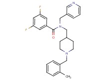3,5-difluoro-N-{[1-(2-methylbenzyl)-4-piperidinyl]methyl}-N-(3-pyridinylmethyl)benzamide