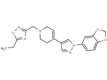 4-[1-(1,3-benzodioxol-5-yl)-1H-pyrazol-4-yl]-1-[(5-ethyl-1,2,4-oxadiazol-3-yl)methyl]-1,2,3,6-tetrahydropyridine