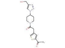 1-[4-(2-{4-[4-(hydroxymethyl)-1H-1,2,3-triazol-1-yl]-1-piperidinyl}-2-oxoethyl)-2-thienyl]ethanone