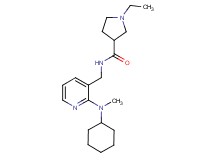 N-({2-[cyclohexyl(methyl)amino]pyridin-3-yl}methyl)-1-ethylpyrrolidine-3-carboxamide