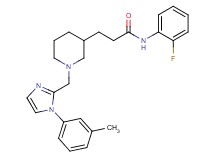 N-(2-fluorophenyl)-3-(1-{[1-(3-methylphenyl)-1H-imidazol-2-yl]methyl}-3-piperidinyl)propanamide