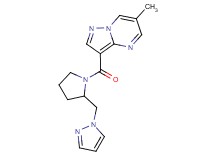 6-methyl-3-{[2-(1H-pyrazol-1-ylmethyl)pyrrolidin-1-yl]carbonyl}pyrazolo[1,5-a]pyrimidine